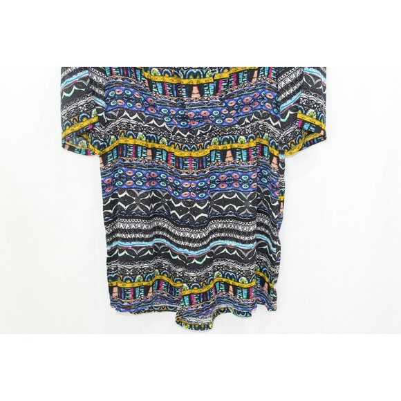 Kut from the Kloth Womens Multicolor Royal Tribal Surplice Romper L NWT - Picture 3 of 5